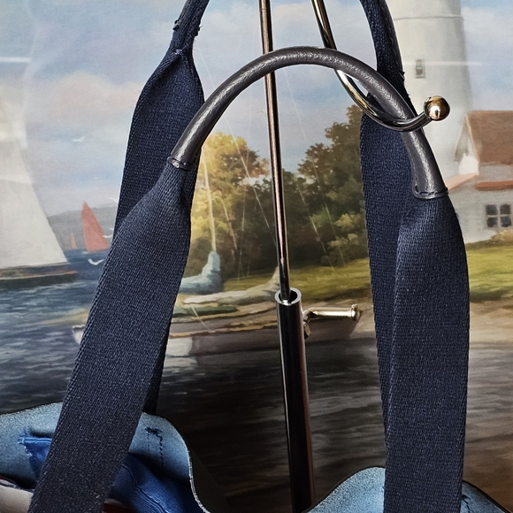 Coach Derby Navy Blue Soft Pebbled Leather Tote Bag - Picture 11 of 14